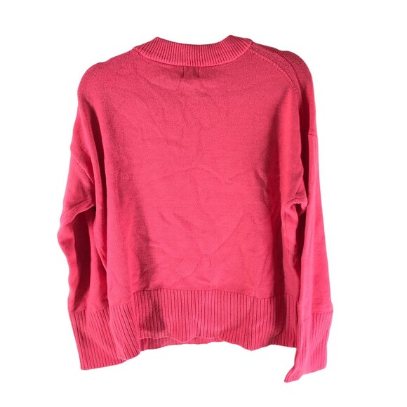 A New Day Womens Pink Crewneck Sweater Ribbed Hem/Cuffs Size S - Picture 2 of 5